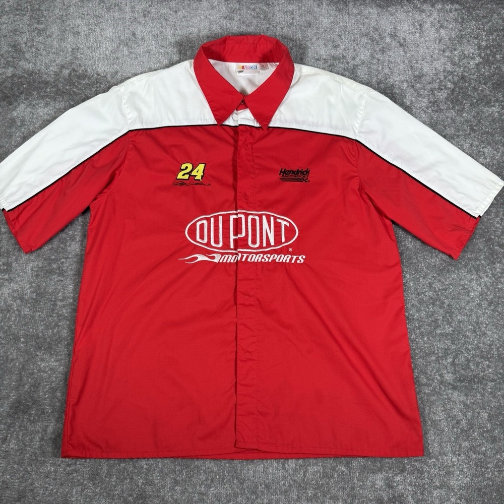 NASCAR Winners Circle Shirt Men's Large‎ Red Jeff Gordon #24 Dupont Motorsport